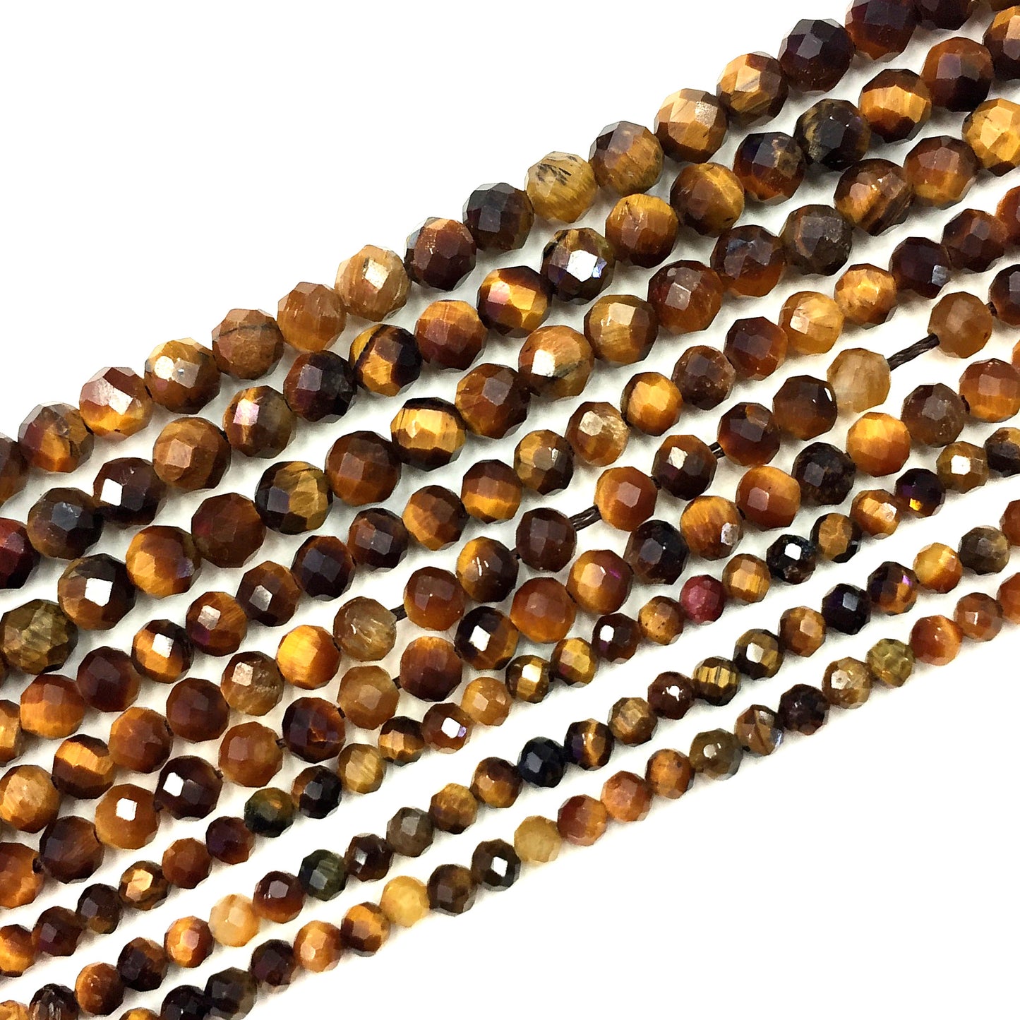 Natural Tigers Eye Small Size Loose Beads