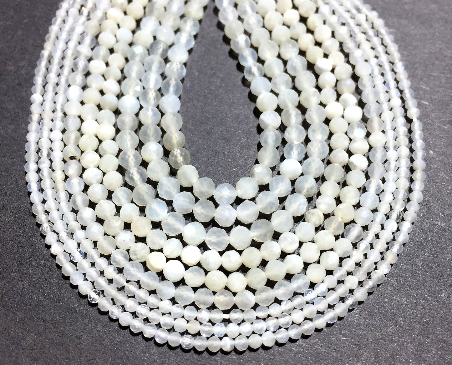 Natural Milky Moonstone Small Size Loose Beads