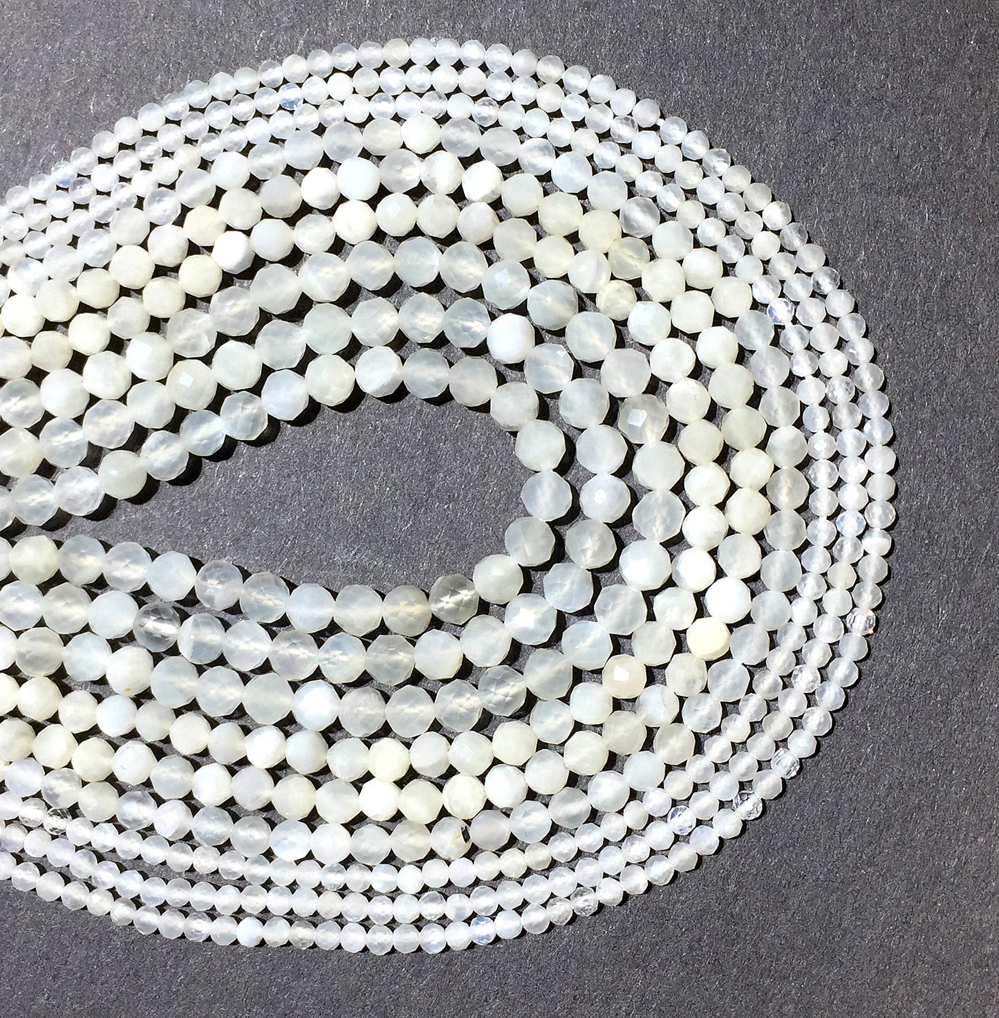 Natural Milky Moonstone Small Size Loose Beads