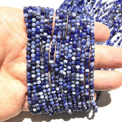 Natural Blue Sodalite  Small Size Loose Beads