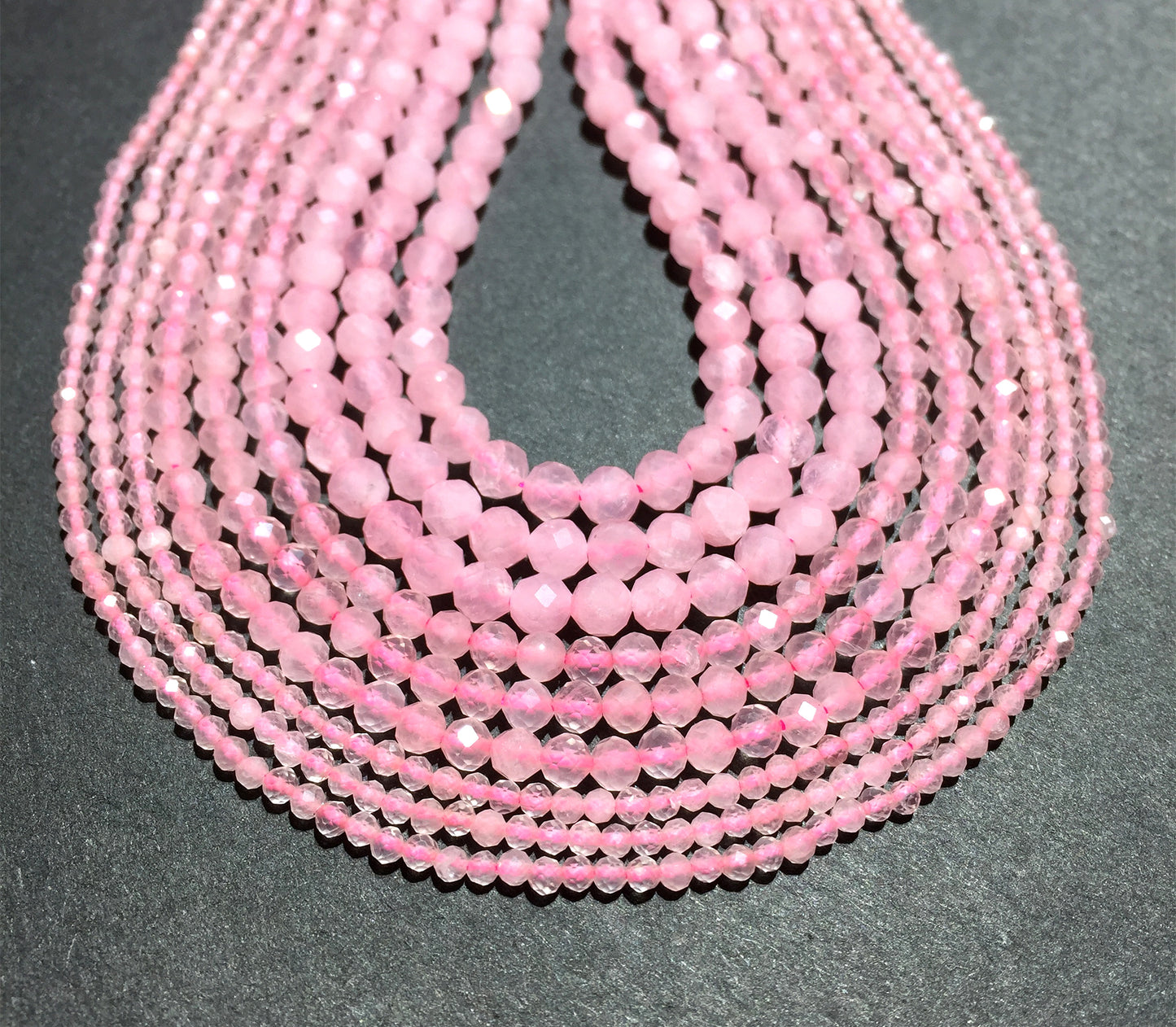 Natural Pink Rose Quartz Small Size Loose Beads