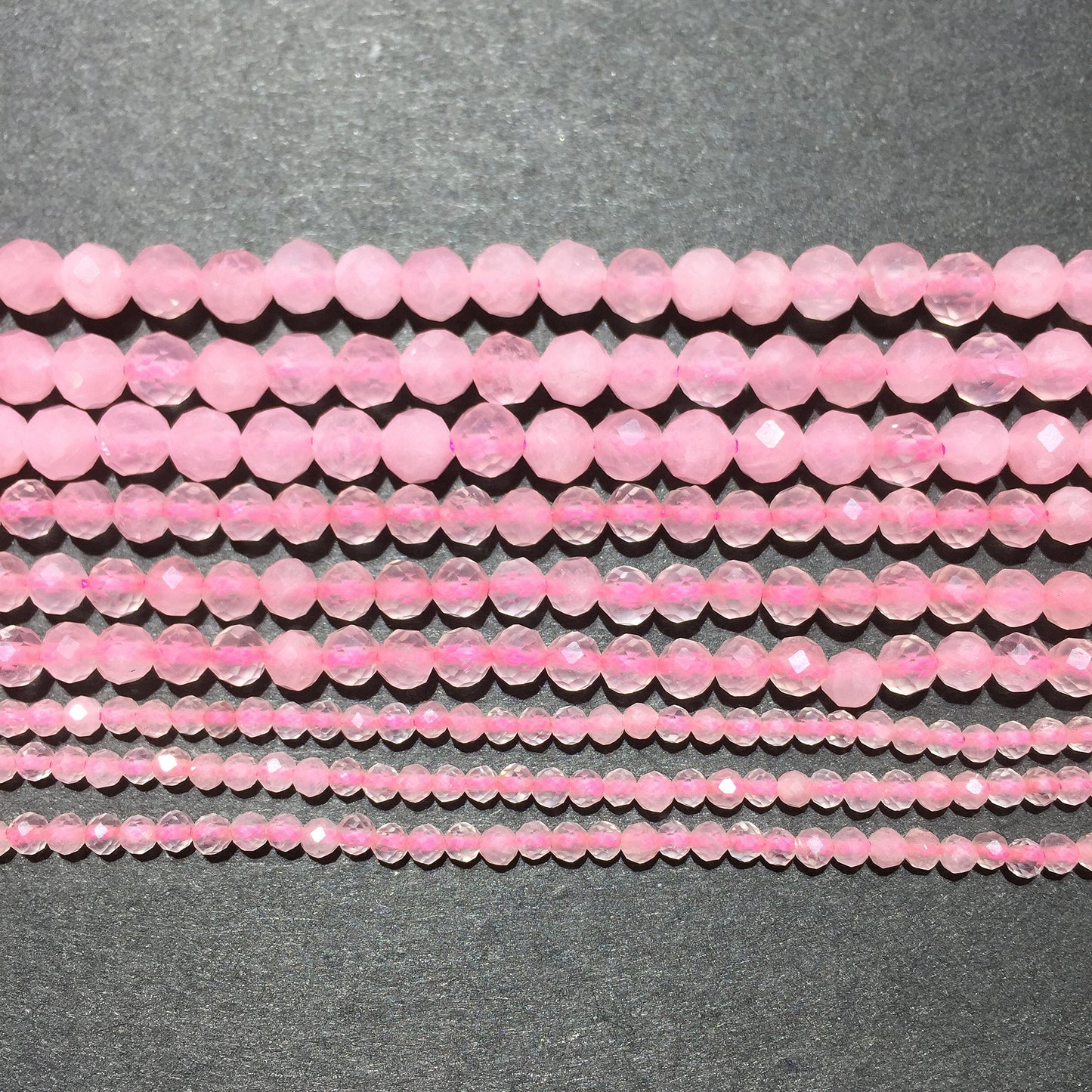 Natural Pink Rose Quartz Small Size Loose Beads