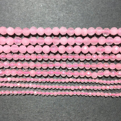 Natural Pink Rose Quartz Small Size Loose Beads