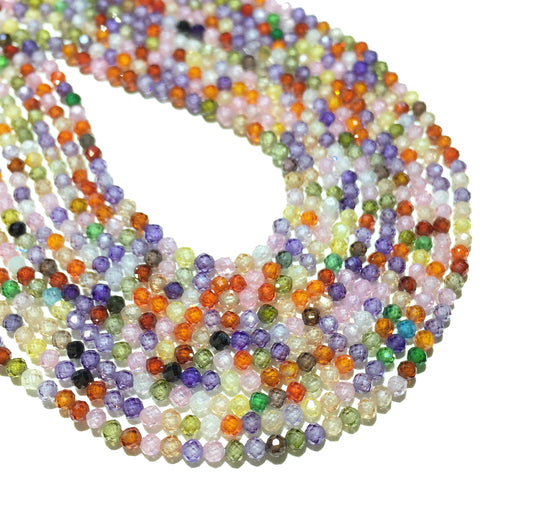 Natural Multi Color CZ Small Size Loose Beads