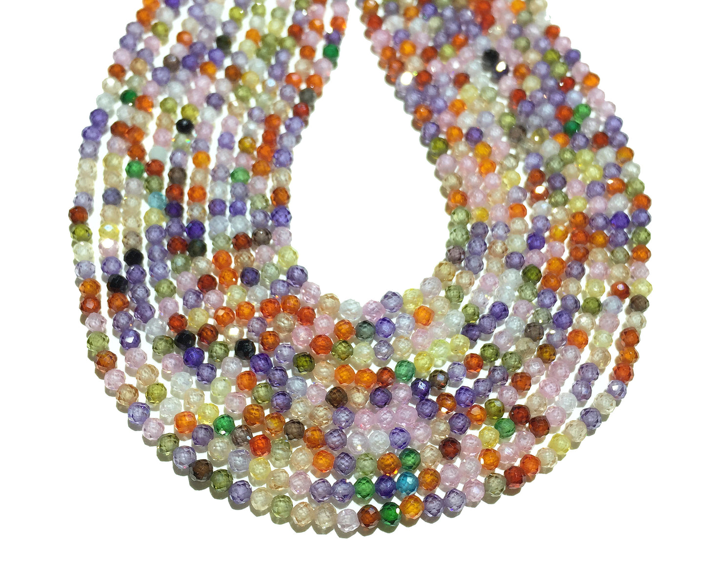 Natural Multi Color CZ Small Size Loose Beads