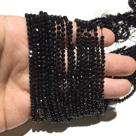 Natural Black Spinel Small Size Loose Beads