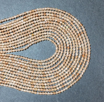 Natural Peach Color CZ Small Size Loose Beads