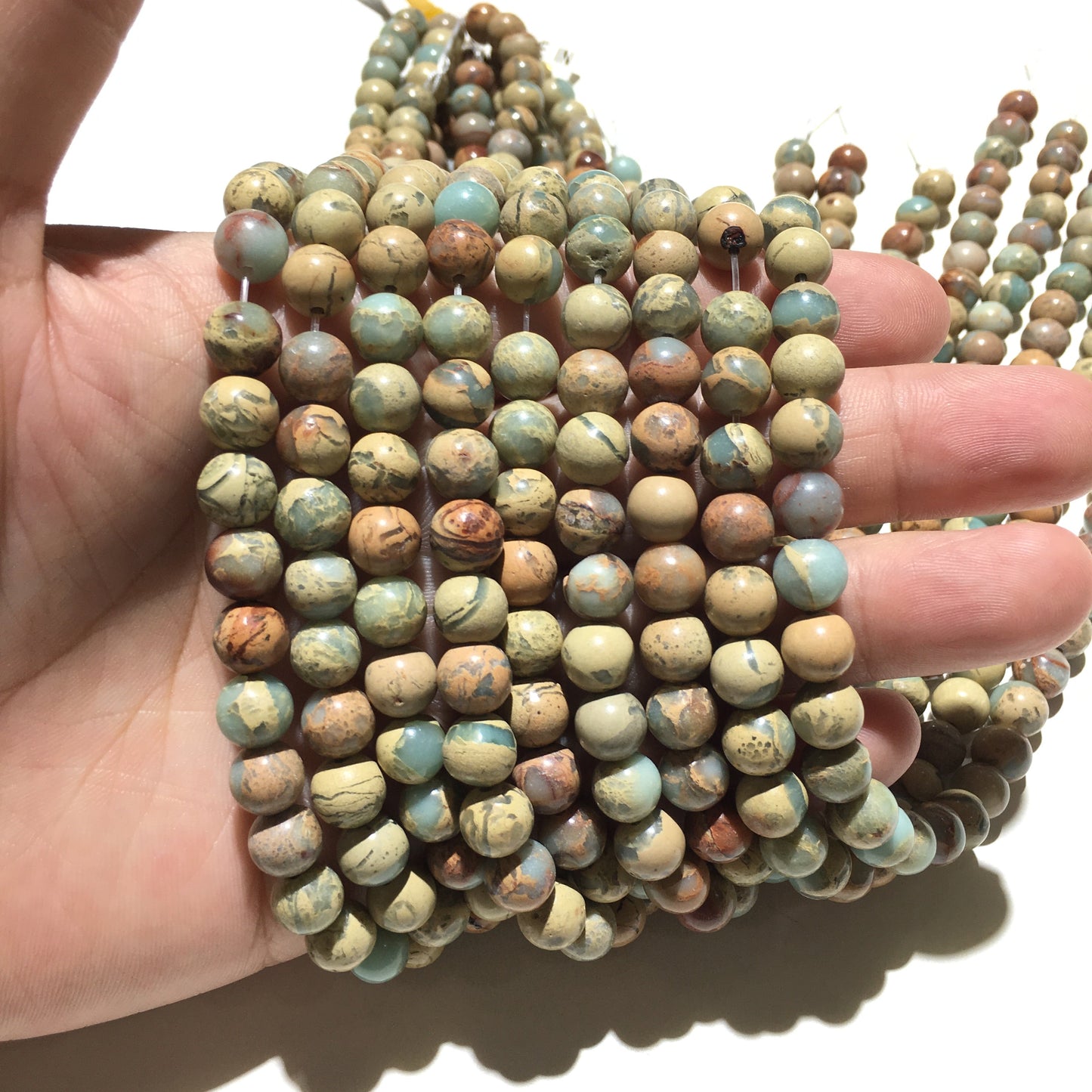 Round Shape Snake Skin Jasper Beads