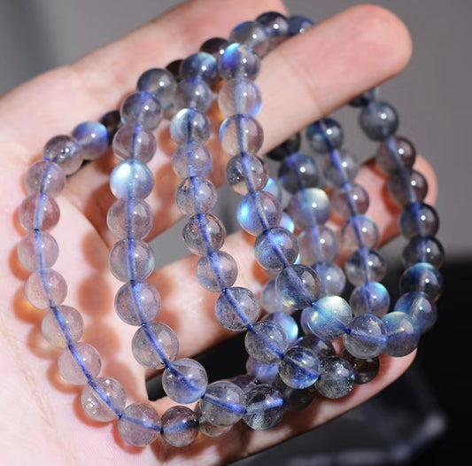 Natural 7-8mm Labradorite Moonstone Bracelet