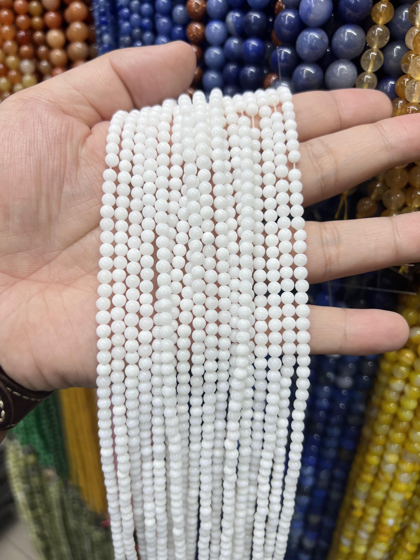 $1  4mm loose beads I