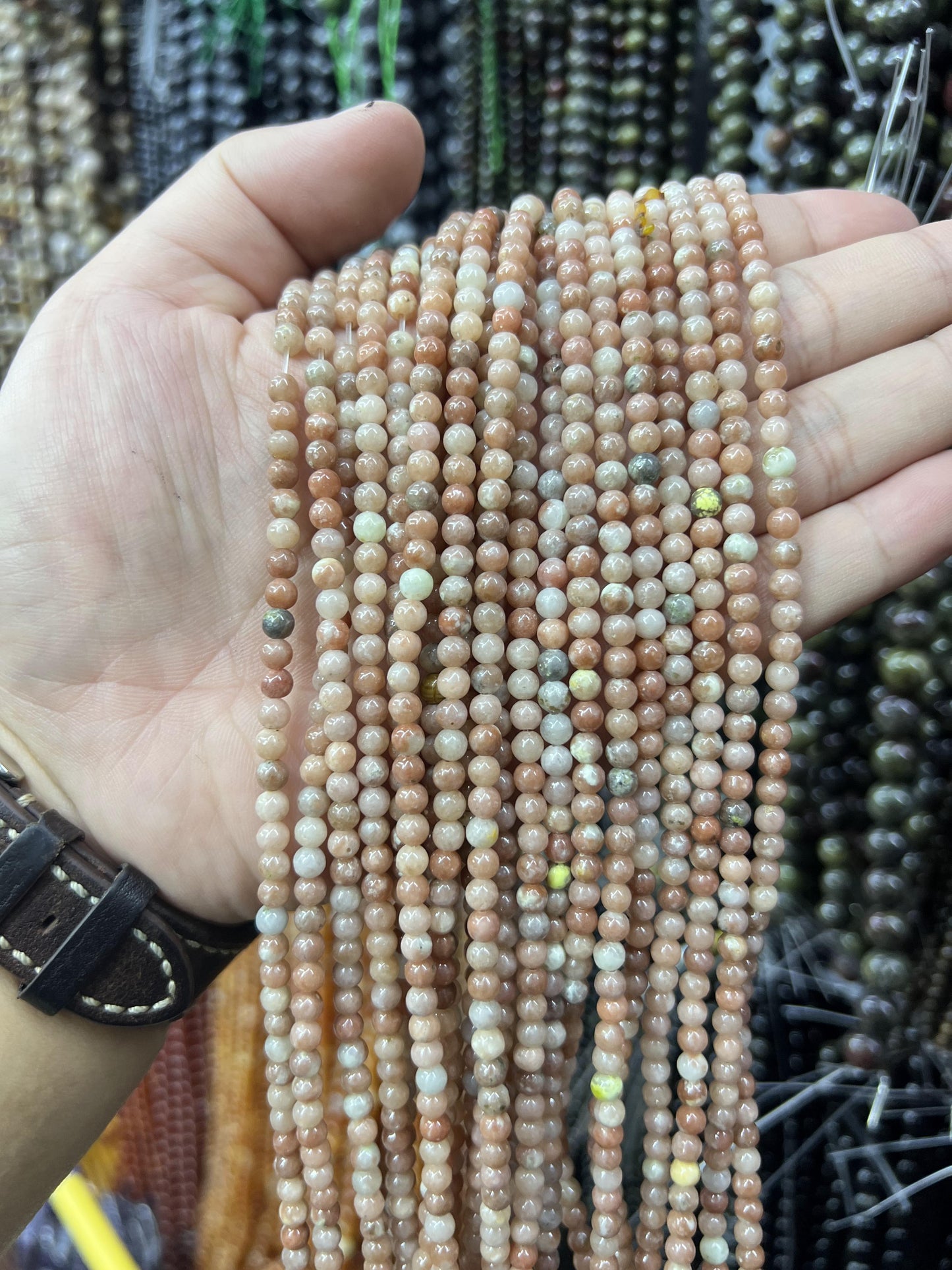 $1  4mm loose beads I