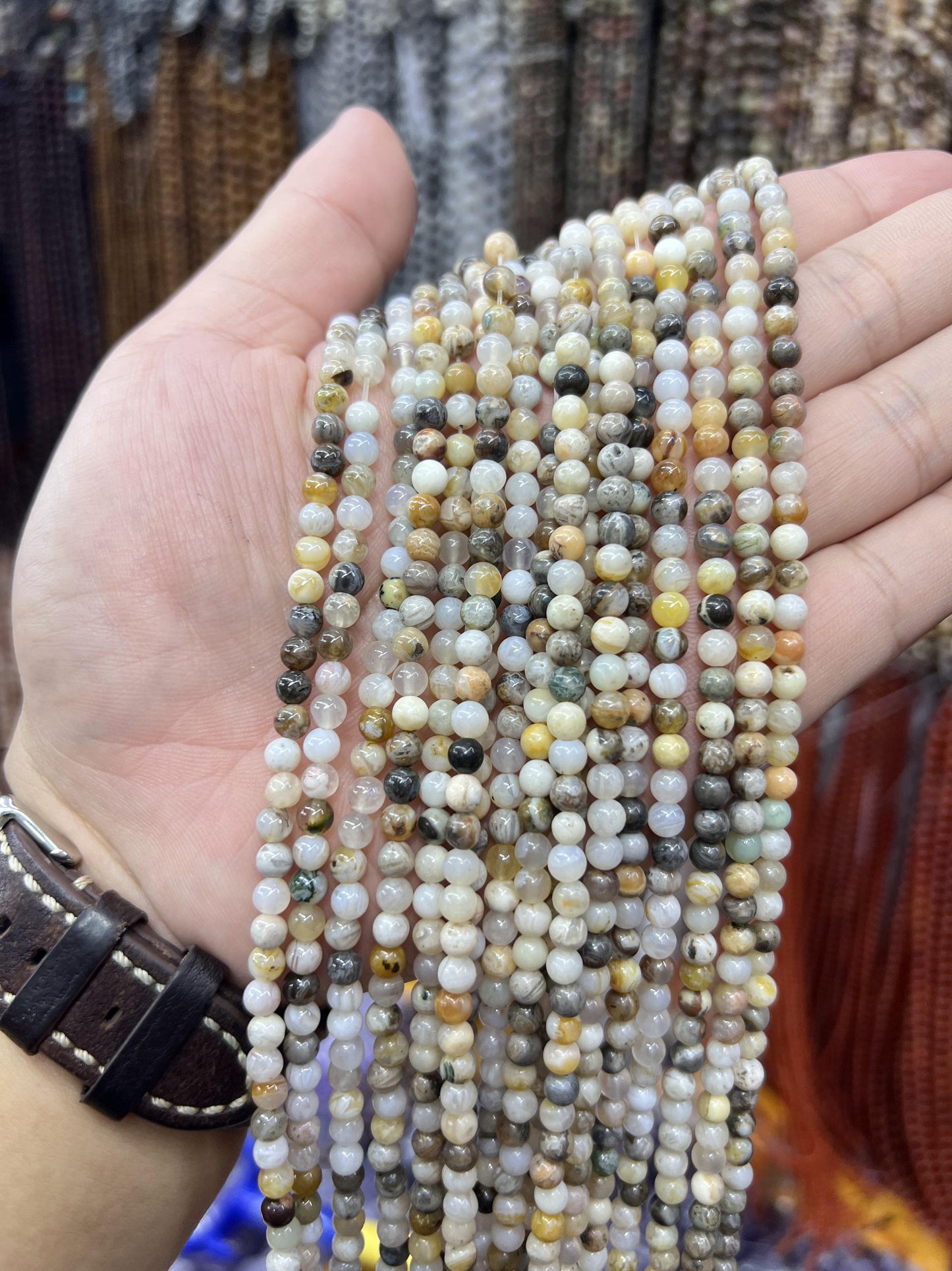 $1  4mm loose beads I