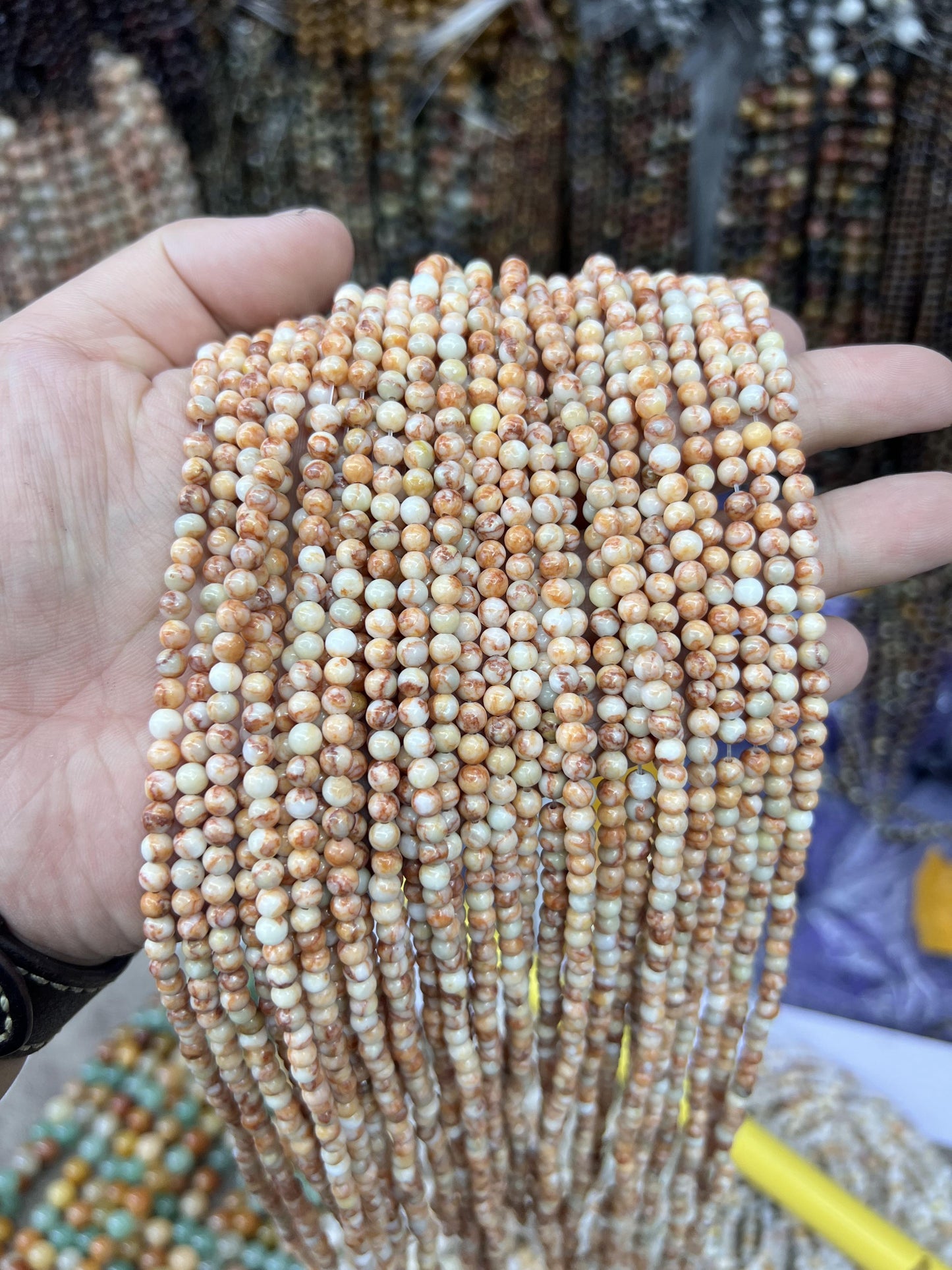 $1  4mm loose beads I