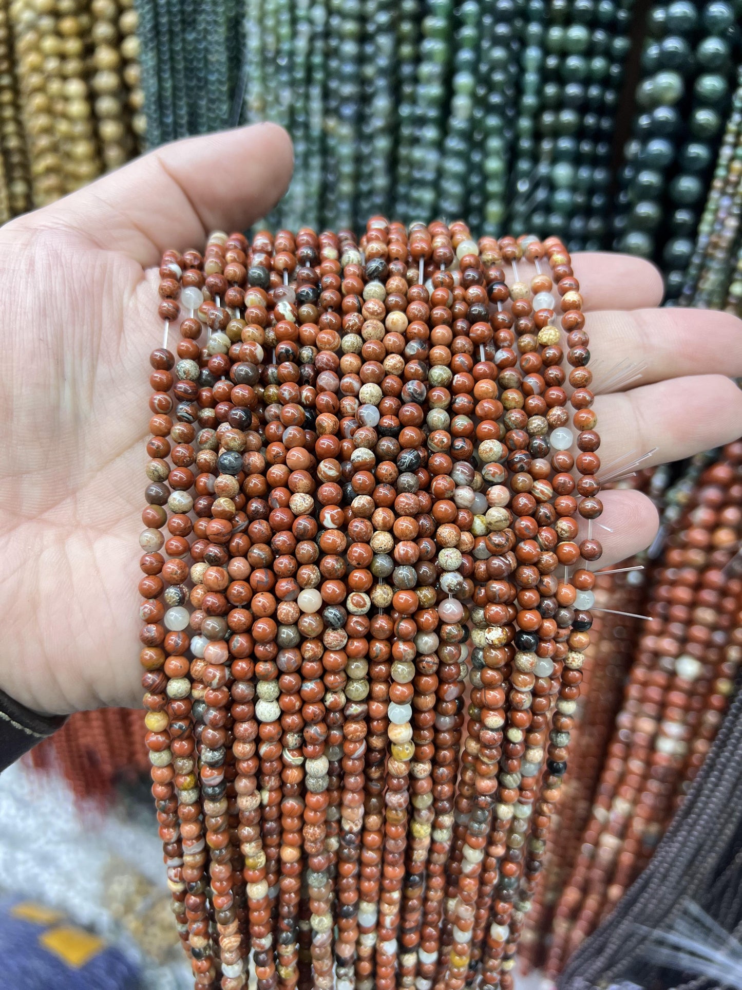 $1  4mm loose beads I