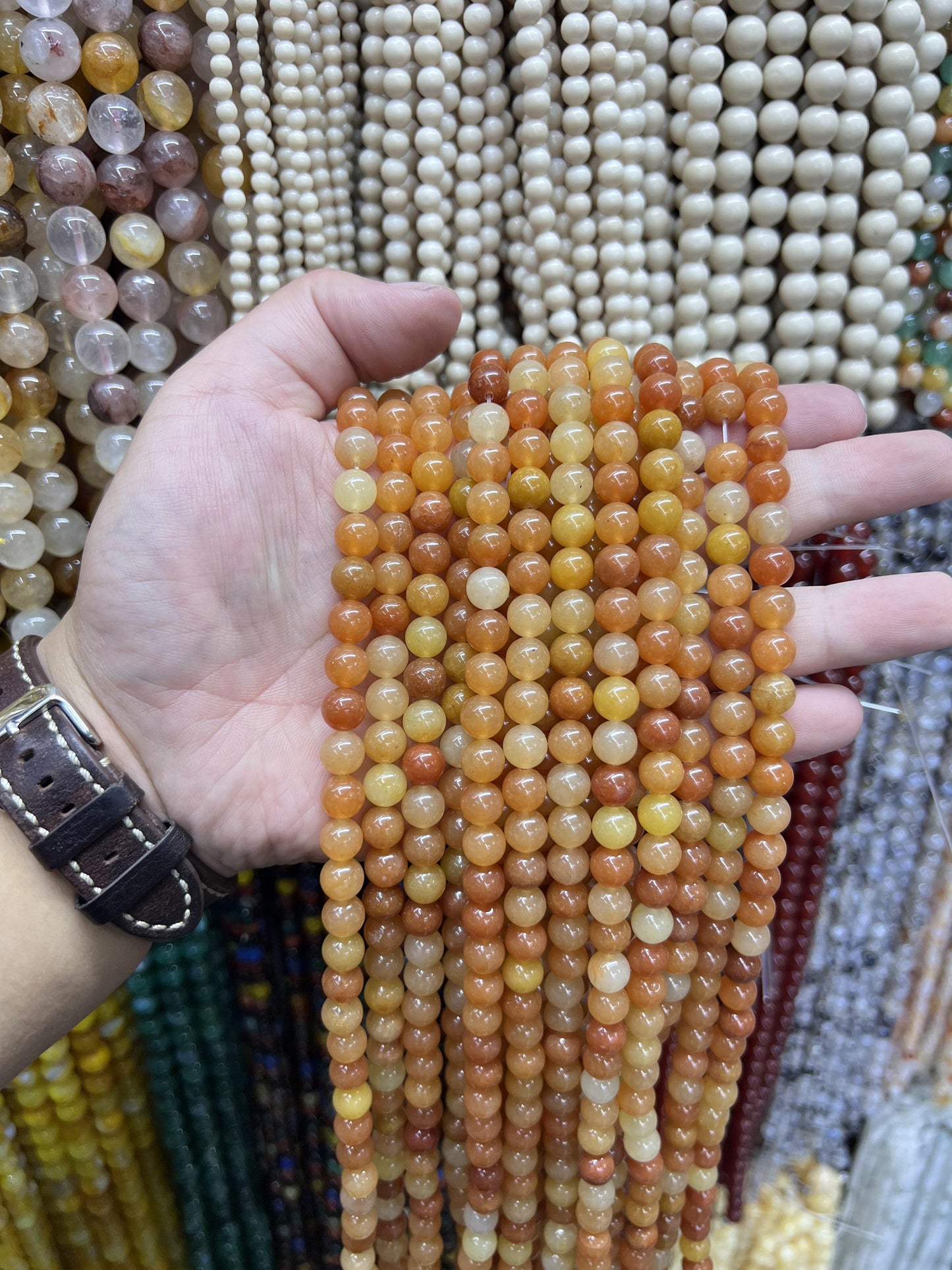 $ 1 8mm  loose beads