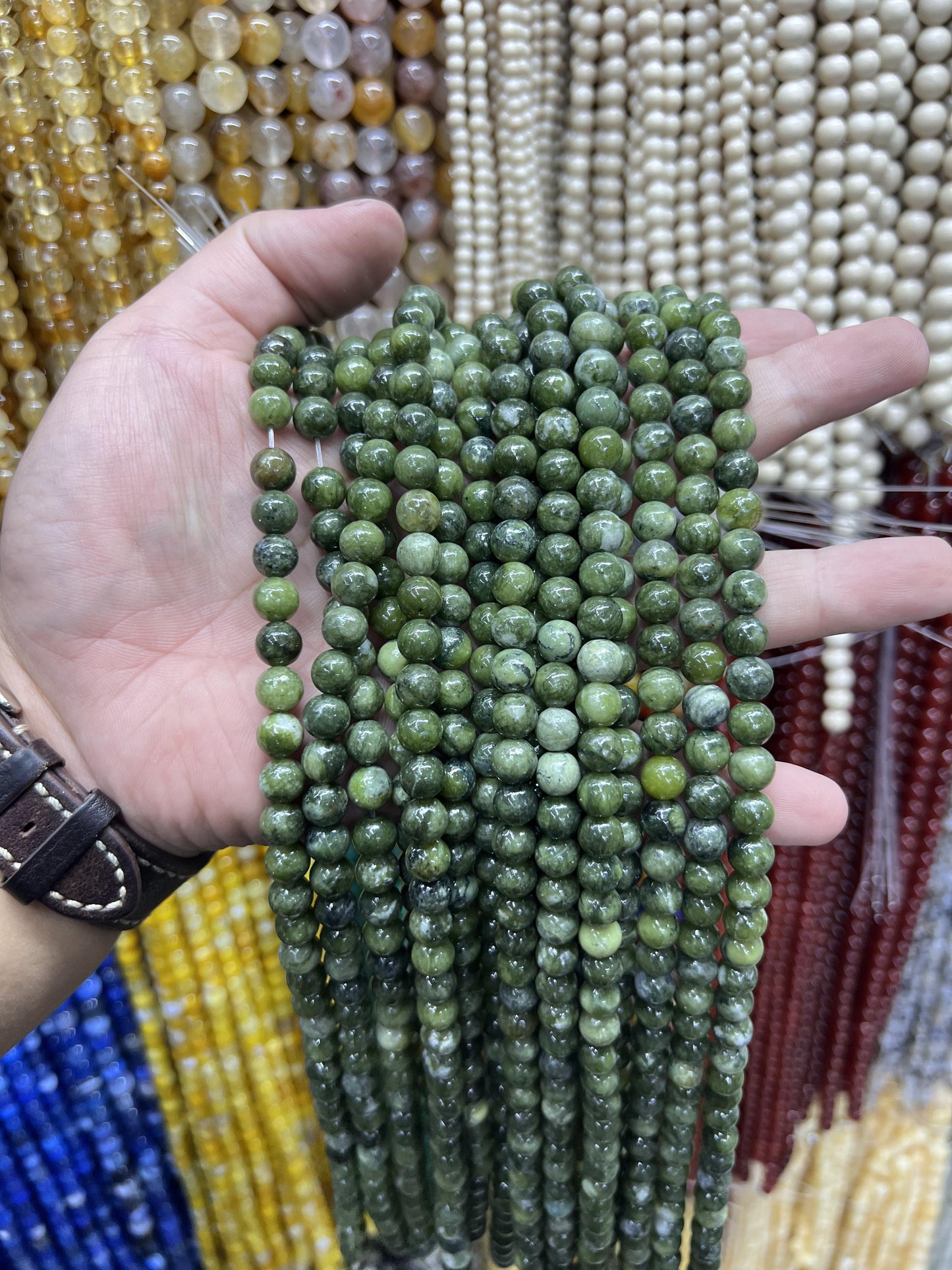 $ 1 8mm  loose beads