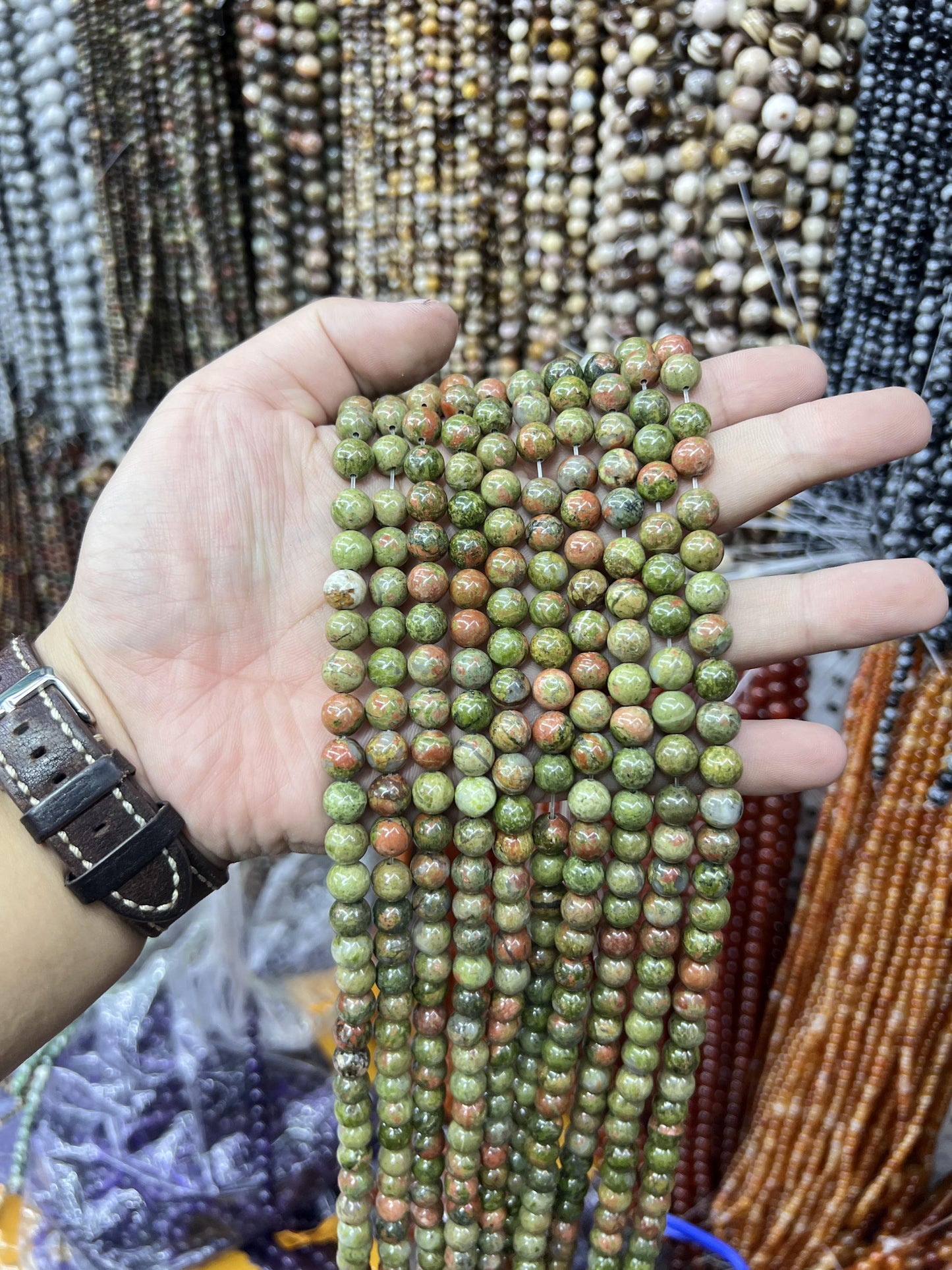 $ 1 8mm  loose beads