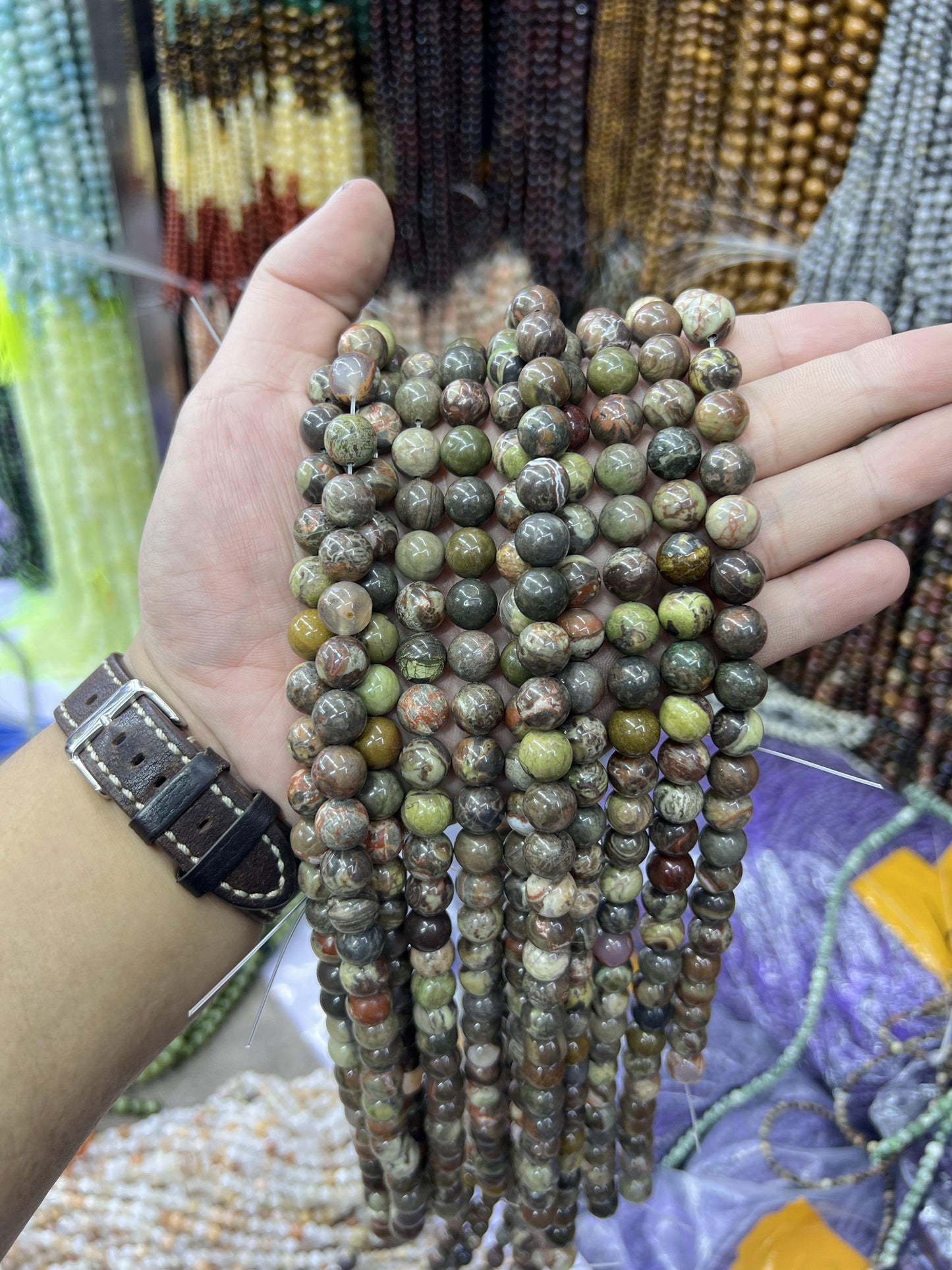 $ 1 8mm  loose beads