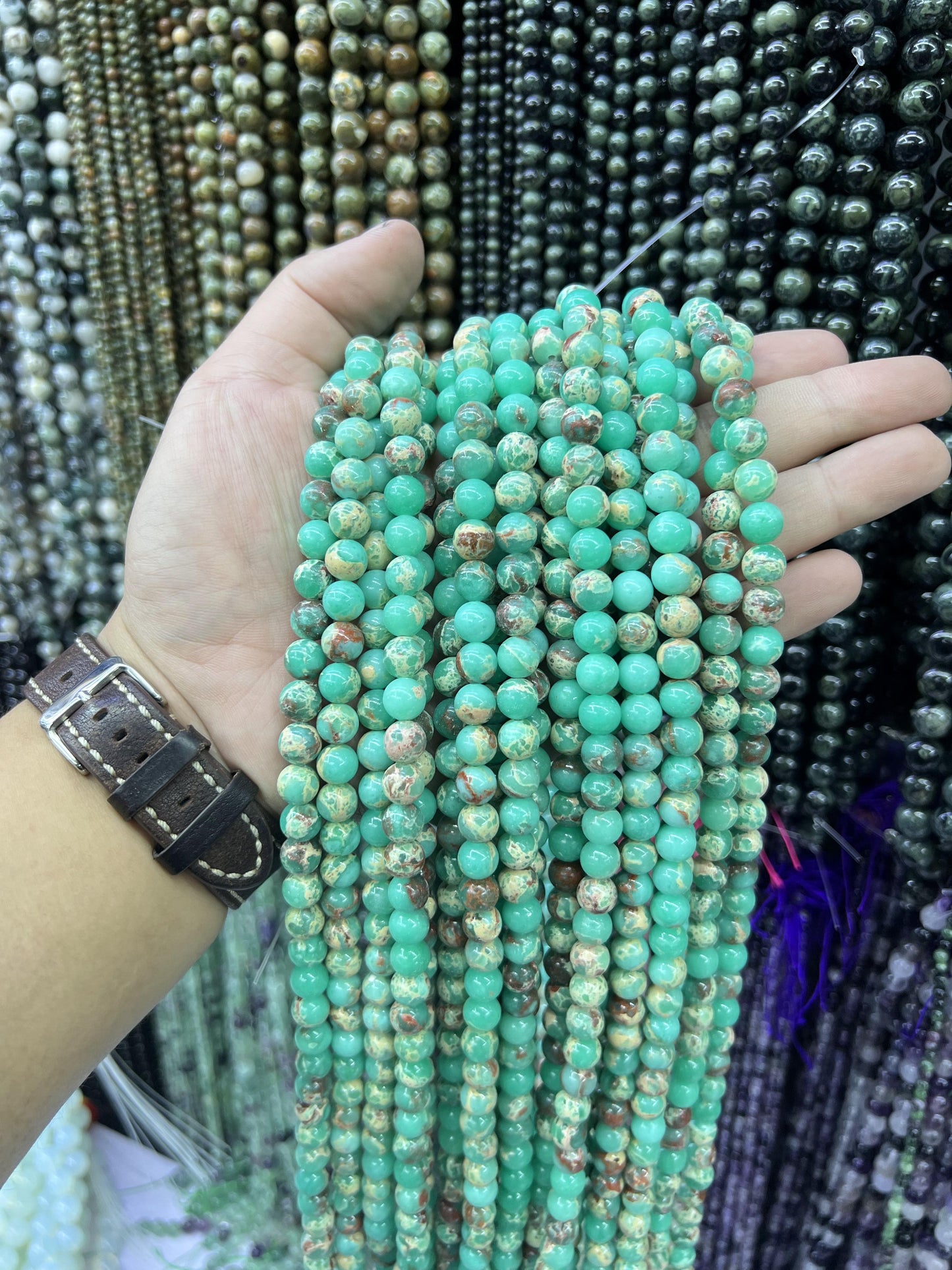 $ 1 8mm  loose beads