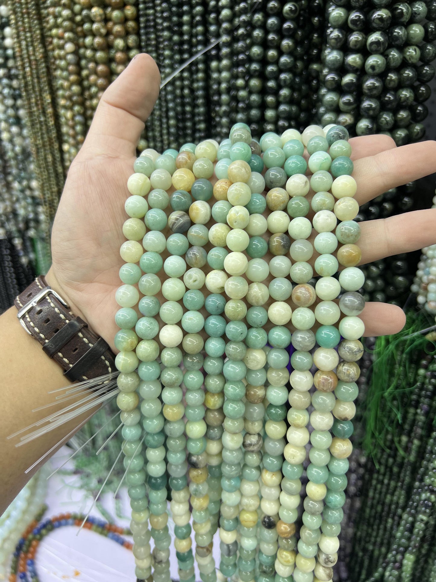 $ 1 8mm  loose beads