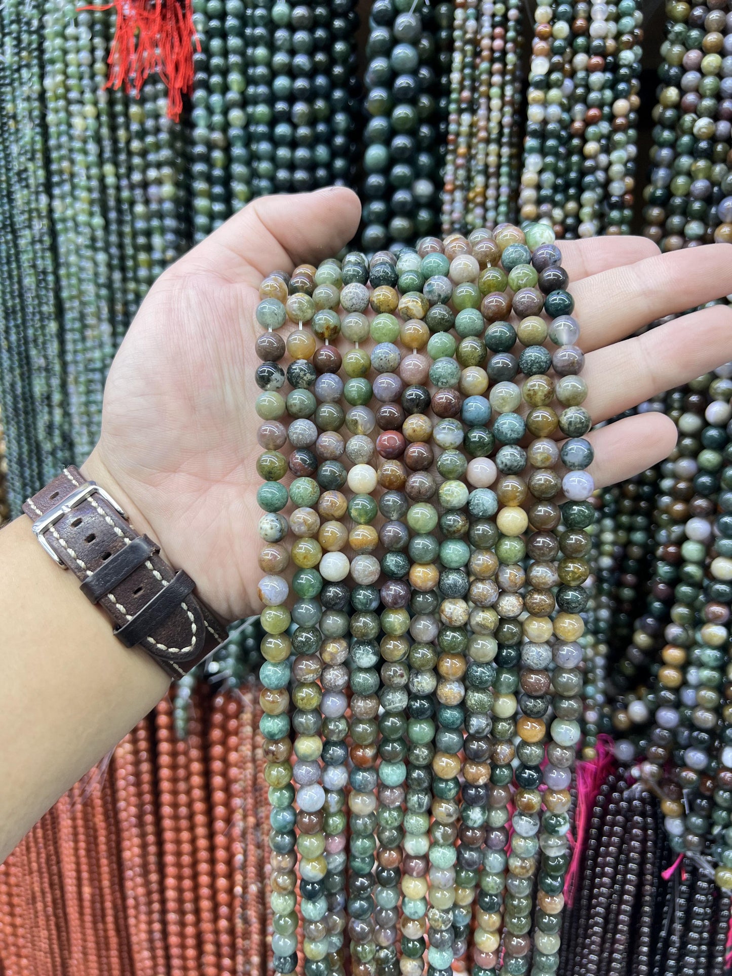 $ 1 8mm  loose beads