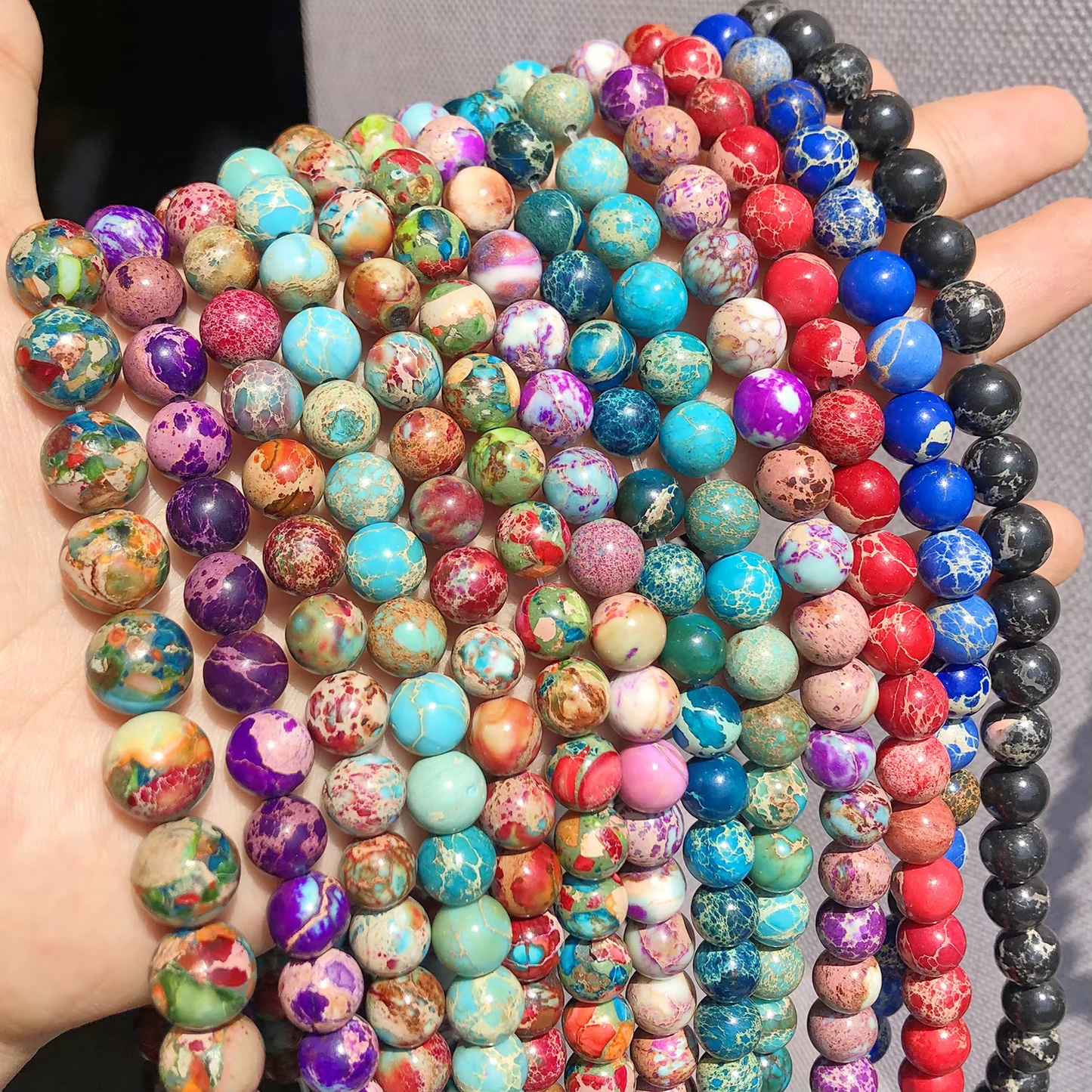 Sea Sediment Imperial Jasper Loose Beads Free Shiping