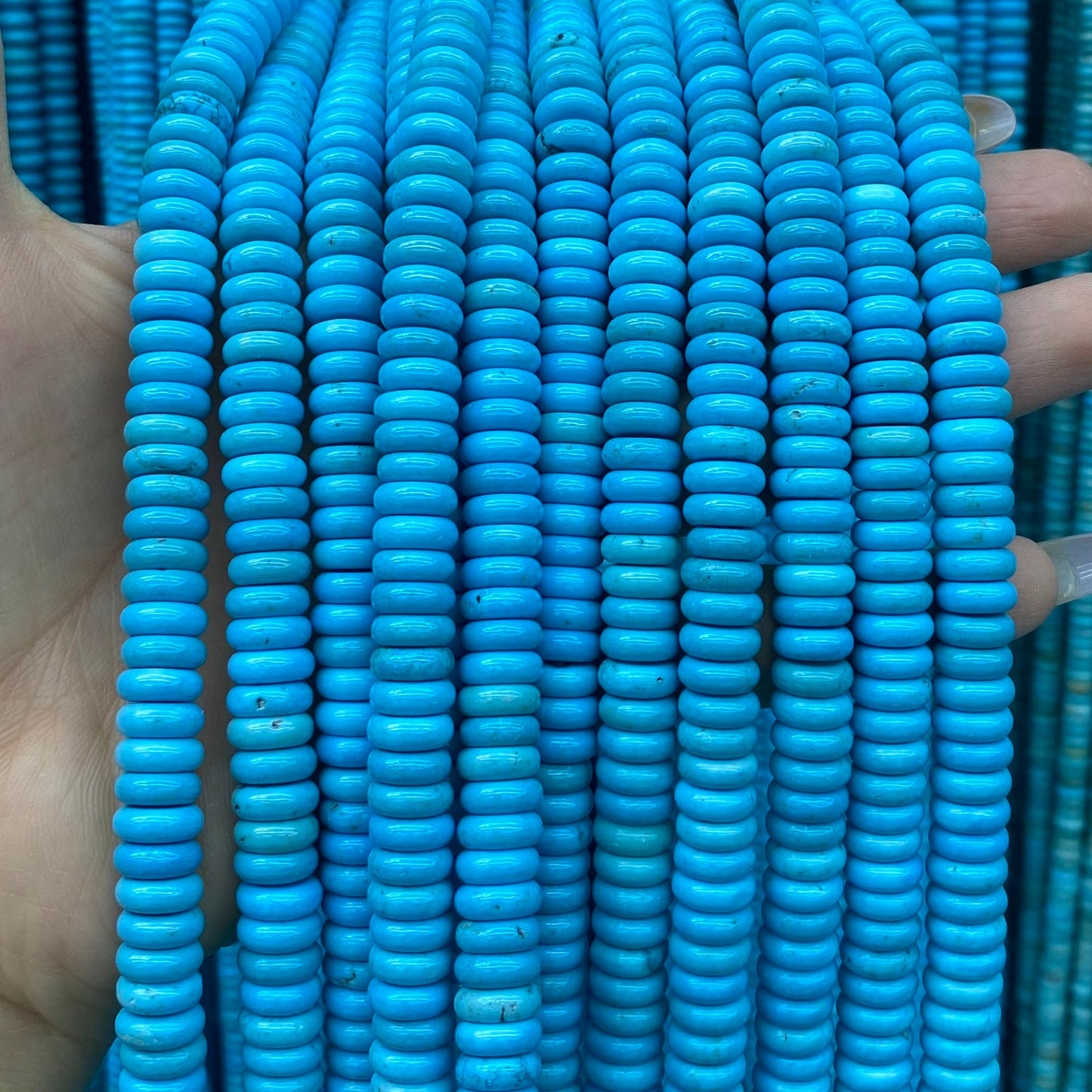Rondelle & Heshi Turquoise Beads