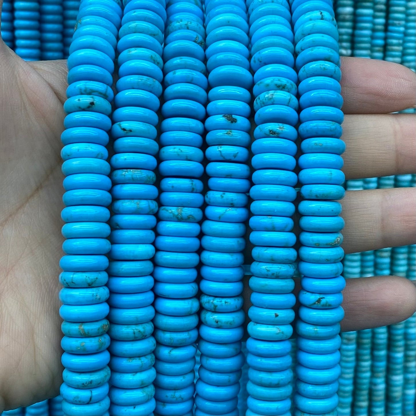 Turquoise Loose Beads Round Fcaeted Rice Rondelle Flat Oval Irregular Shape Beads