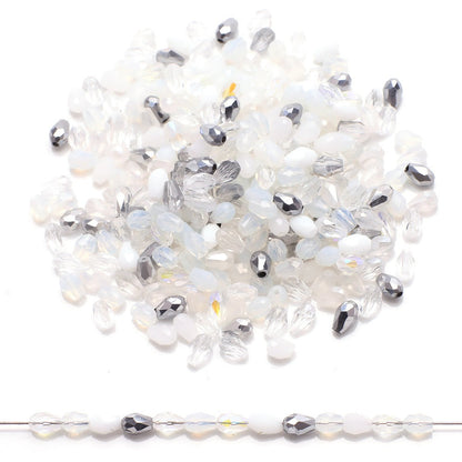 200pcs Medium Hole Teardrop-Shaped Glass Beads