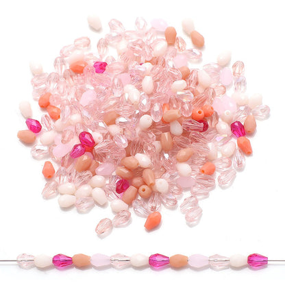 200pcs Medium Hole Teardrop-Shaped Glass Beads