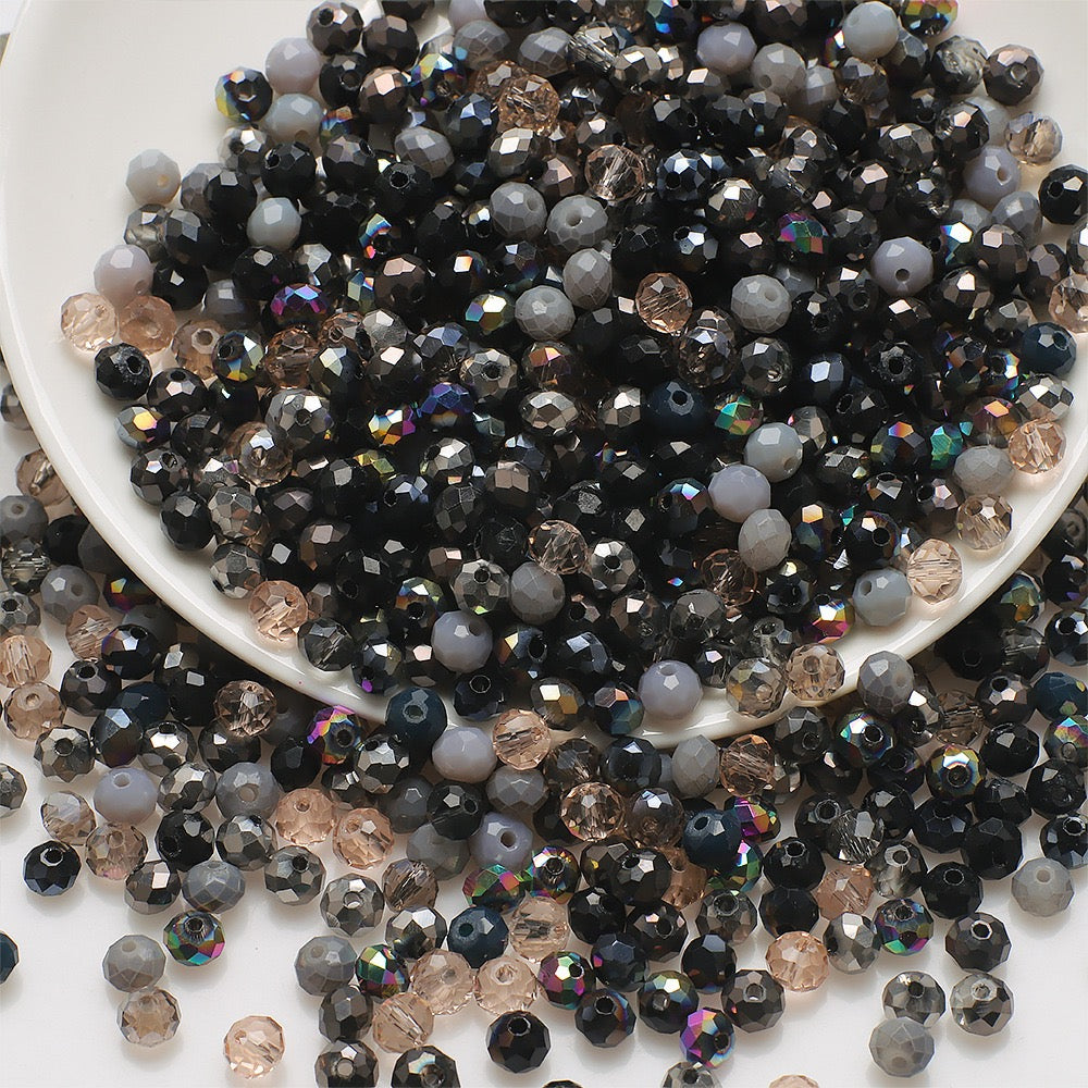 Rondelle Multicolored AB Glass Beads