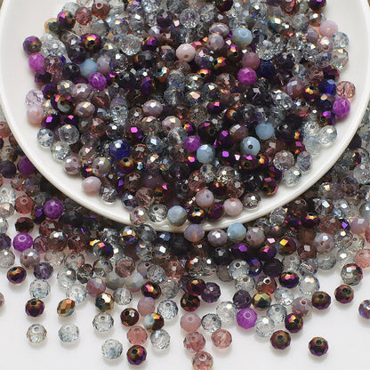 Rondelle Multicolored AB Glass Beads
