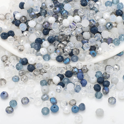 Rondelle Multicolored AB Glass Beads