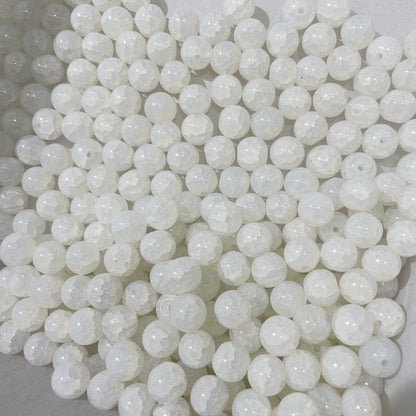 100pcs Colorful Glass Crackle Round Loose Beads