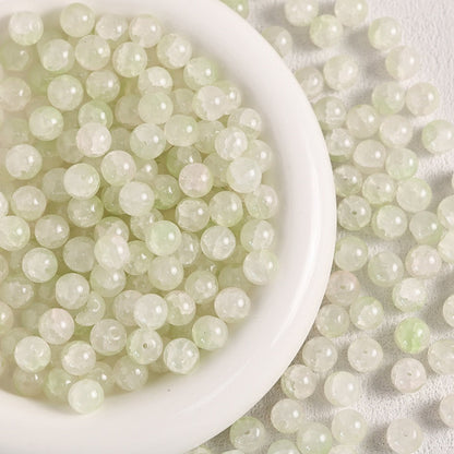 100pcs Colorful Glass Crackle Round Loose Beads