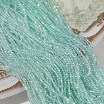 5 Strands Super Shiny Faceted Glass Seed Beads