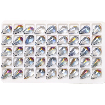 30pcs 9x15mm Teardrop Glass Pendants Beads