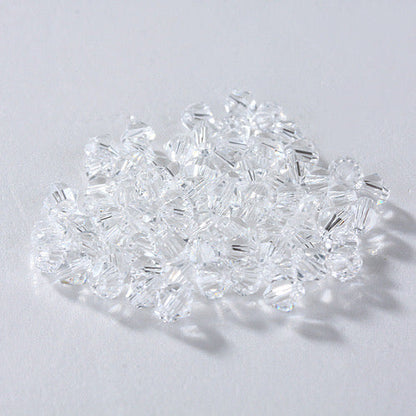 100pcs Shiny Faceted Austria Crystal Beads Bicone Beads