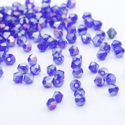 100pcs Shiny Faceted Austria Crystal Beads Bicone Beads