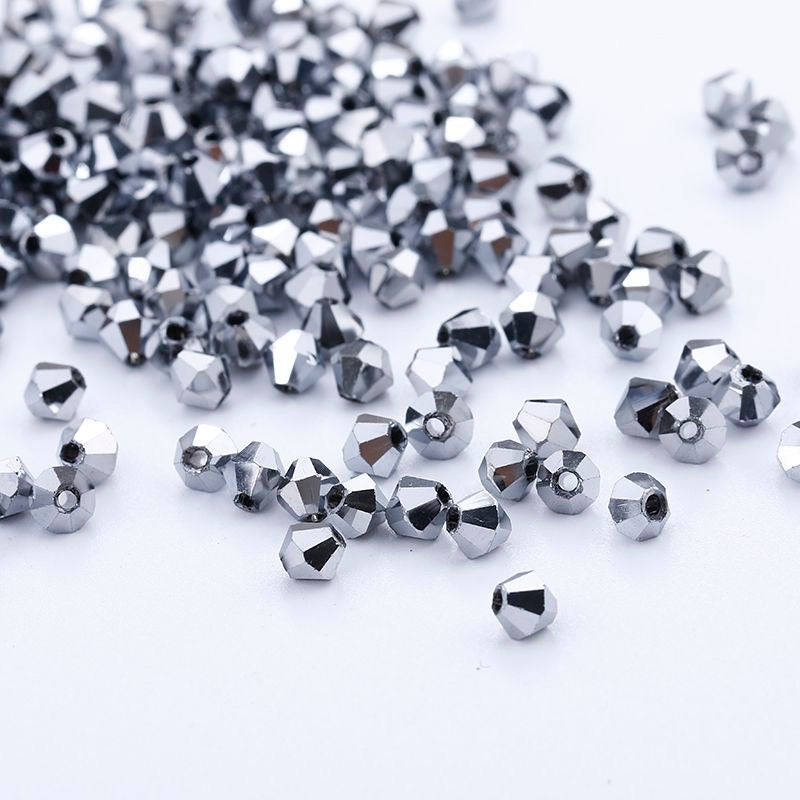 100pcs Shiny Faceted Austria Crystal Beads Bicone Beads