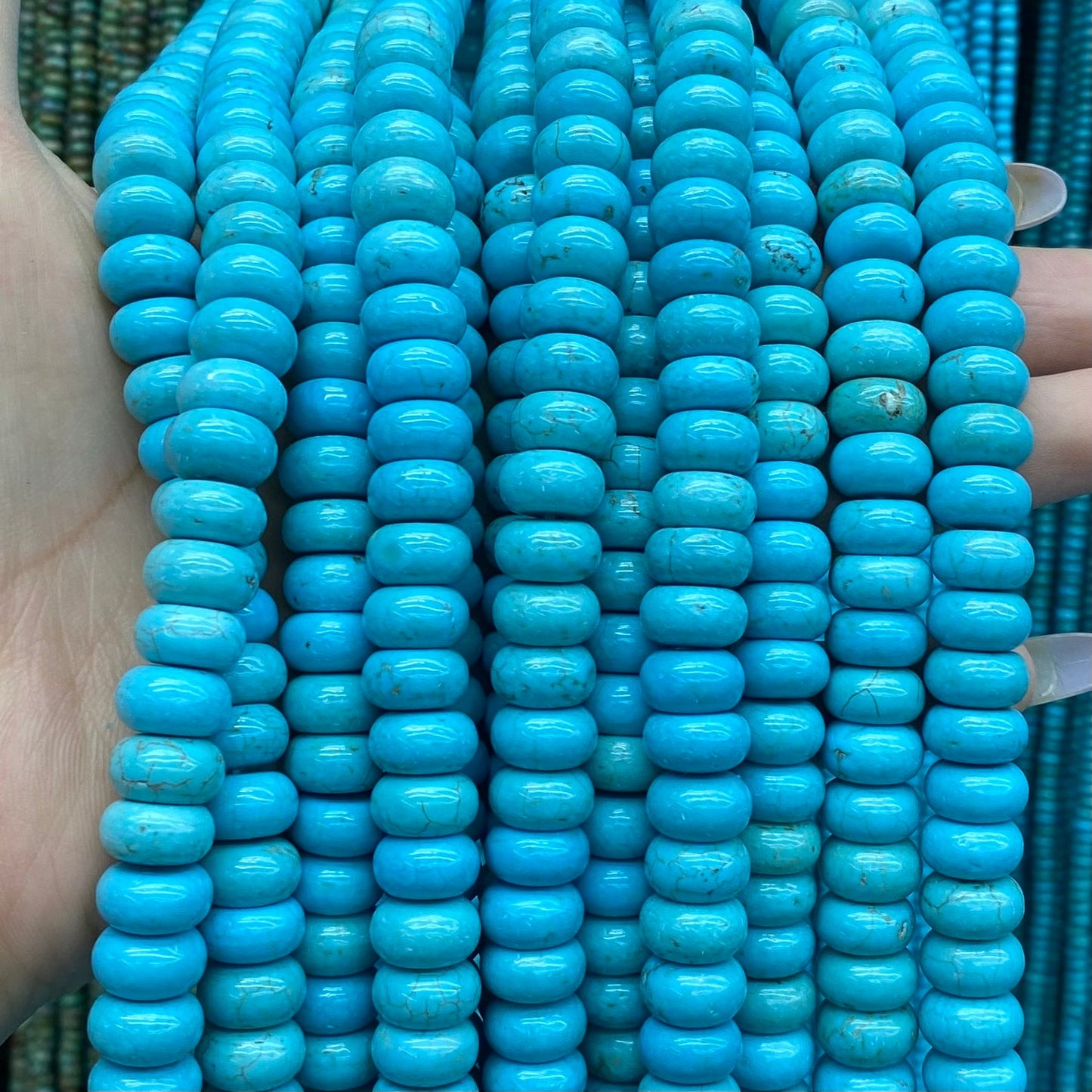Rondelle & Heshi Turquoise Beads