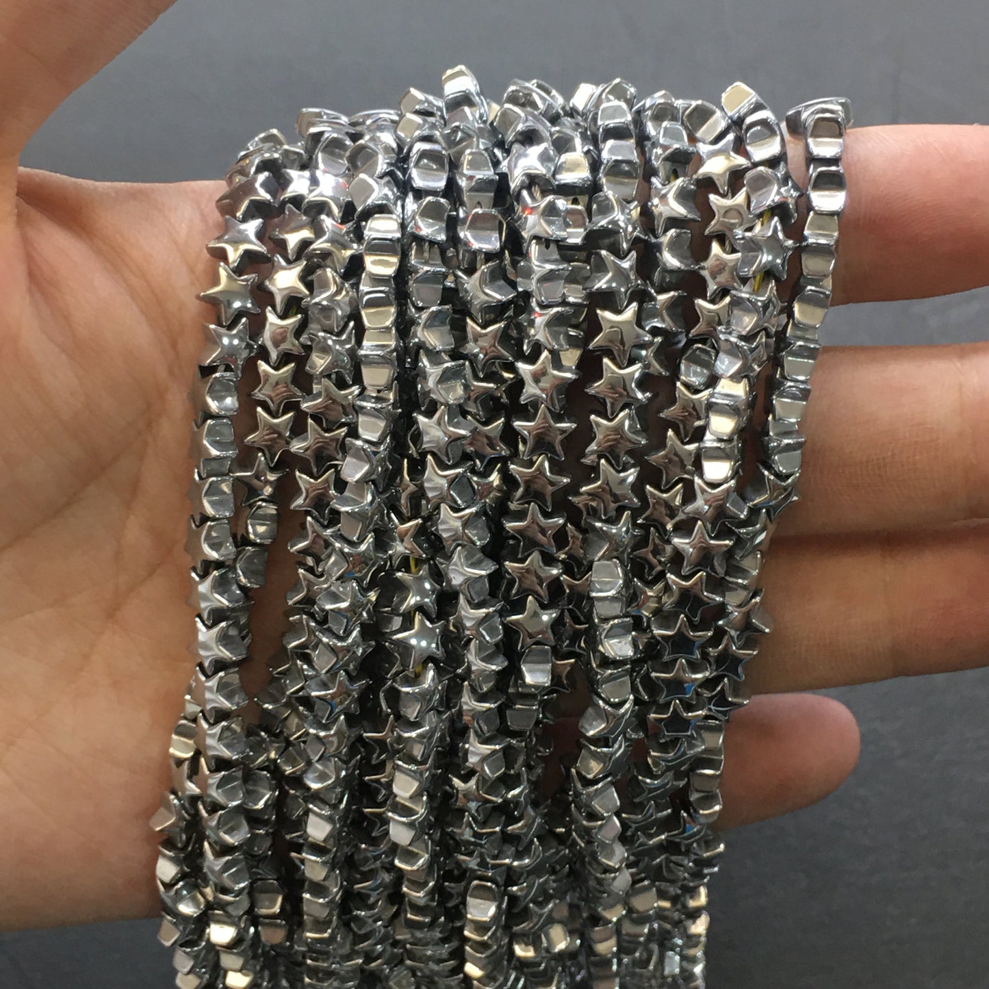 Star Shape Hematite Beads