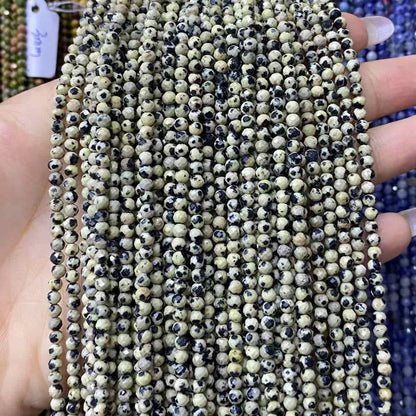 Tiny Round Faceted Beads Gemstone/Quartz/Jasper/Agate 2mm 3mm 4mm