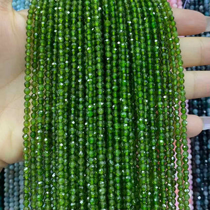 Tiny Round Faceted Beads Gemstone/Quartz/Jasper/Agate 2mm 3mm 4mm