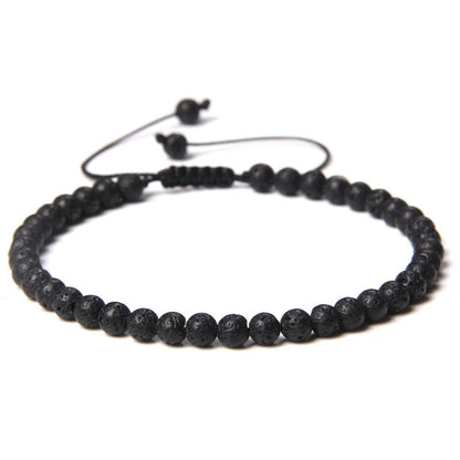 Beads Bracelet Adjustable Rope String Braided Bracelets 4mm 6mm 8mm