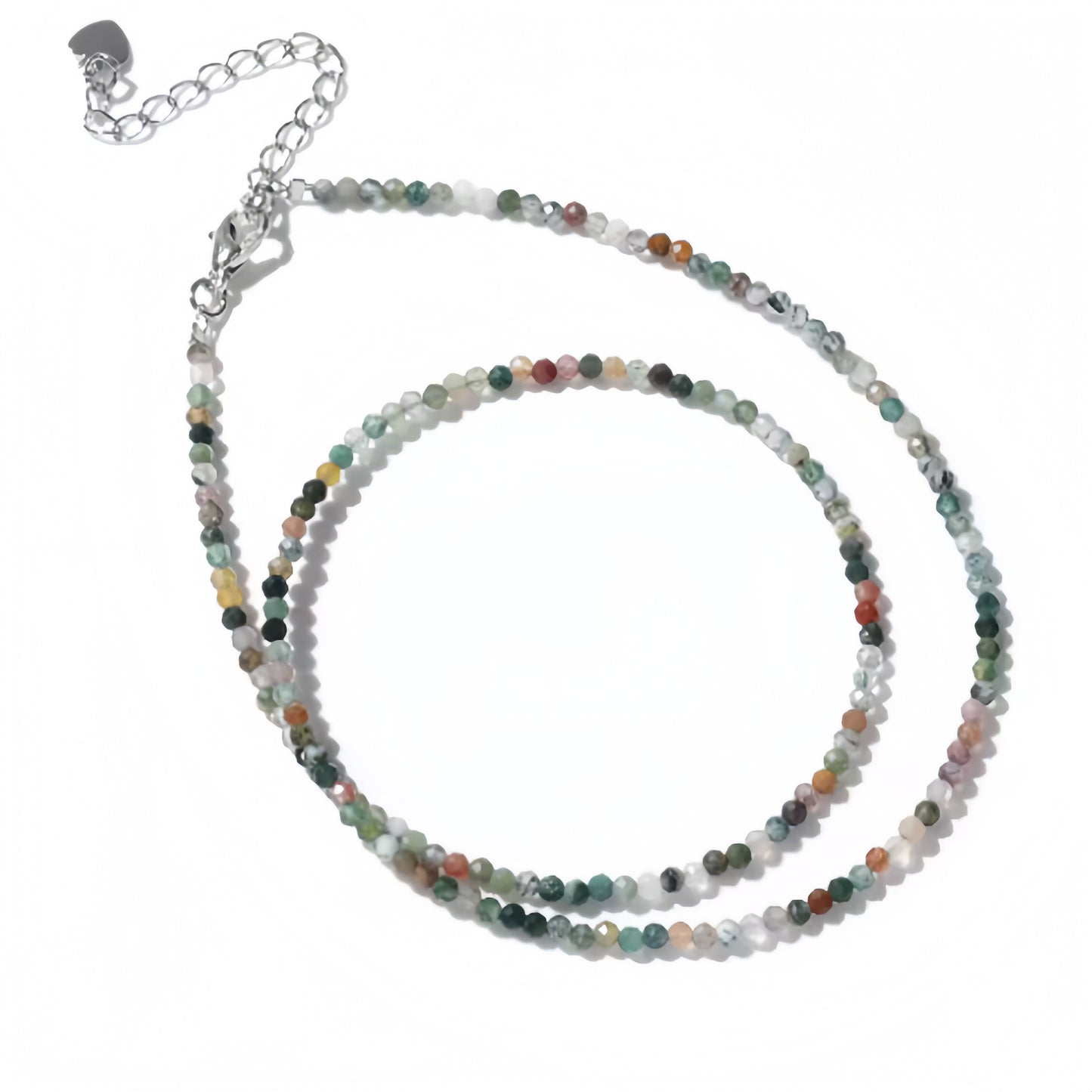 2mm Shining Beads Stone Necklace Choker Jewelry