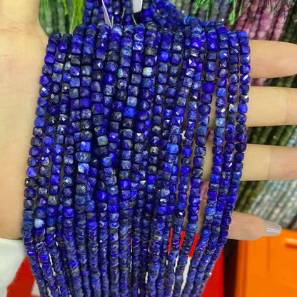 Square Faceted Beads 4-5MM Gemstone/Quartz/Jasper/Agate