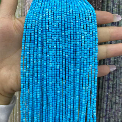 Turquoise Loose Beads Round Fcaeted Rice Rondelle Flat Oval Irregular Shape Beads