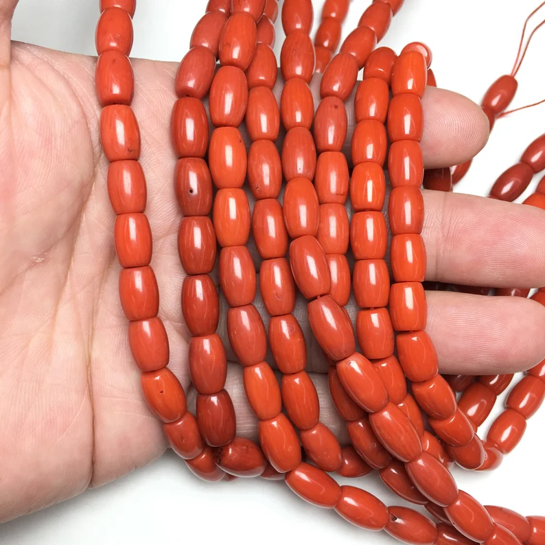 Tube Shape Coral Beads