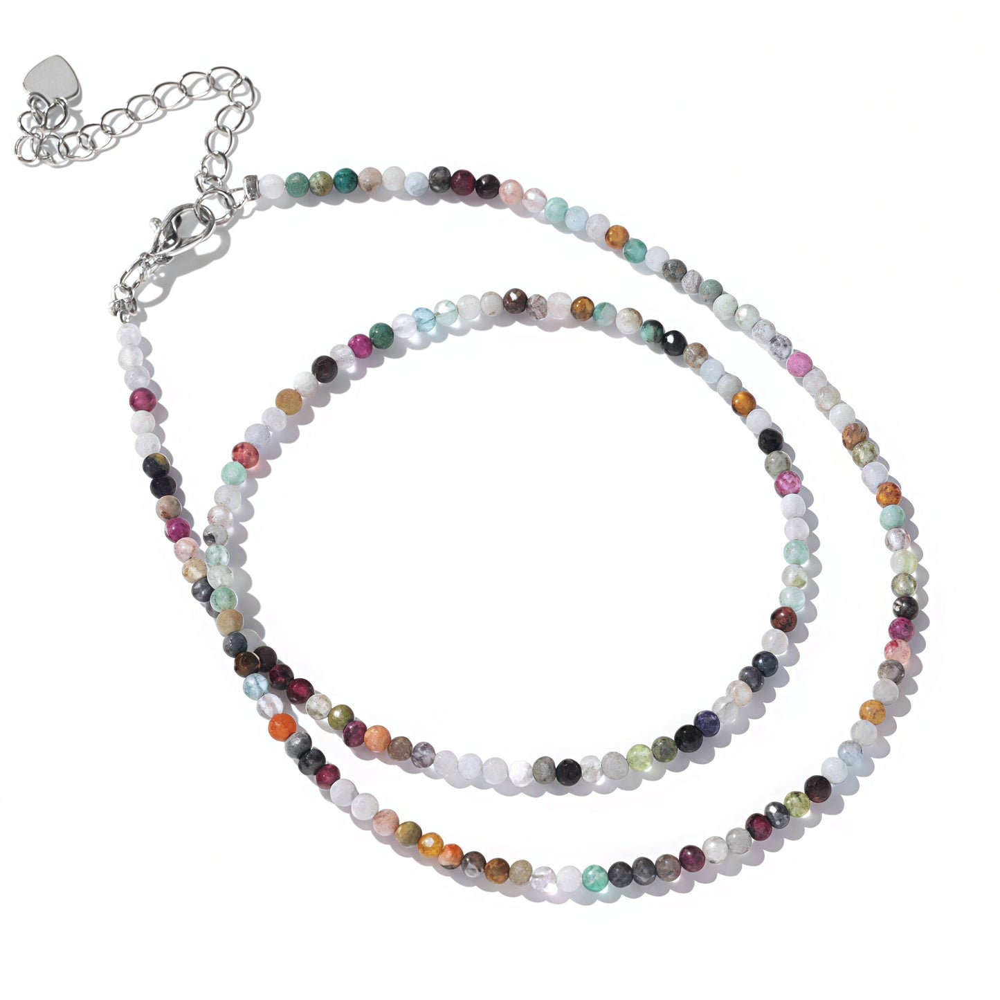 2mm Shining Beads Stone Necklace Choker Jewelry